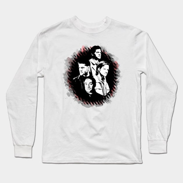 Heaven, Hell, and Earth Long Sleeve T-Shirt by SuperSamWallace